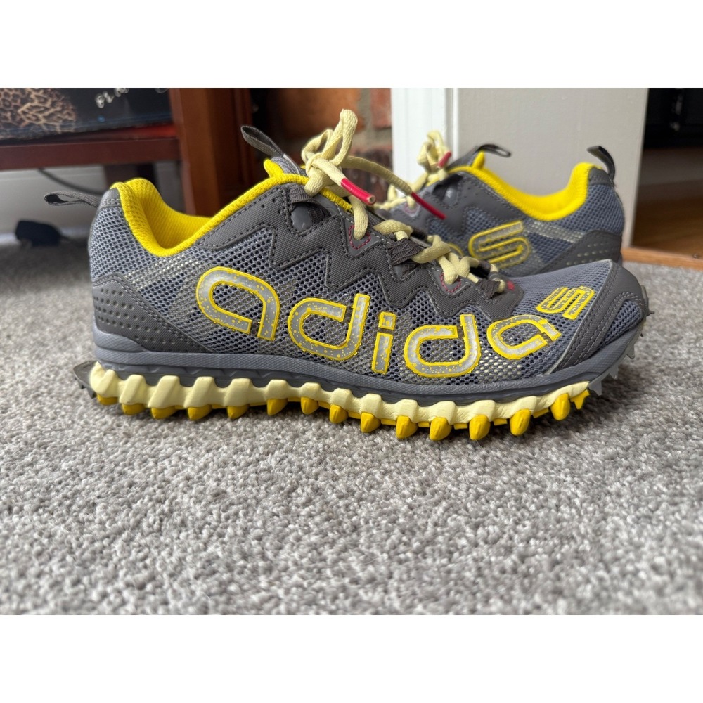 Adidas Vigor TR 3 Womens Trail Running Shoes Grey Yellow Size 7 - Picture 2 of 6